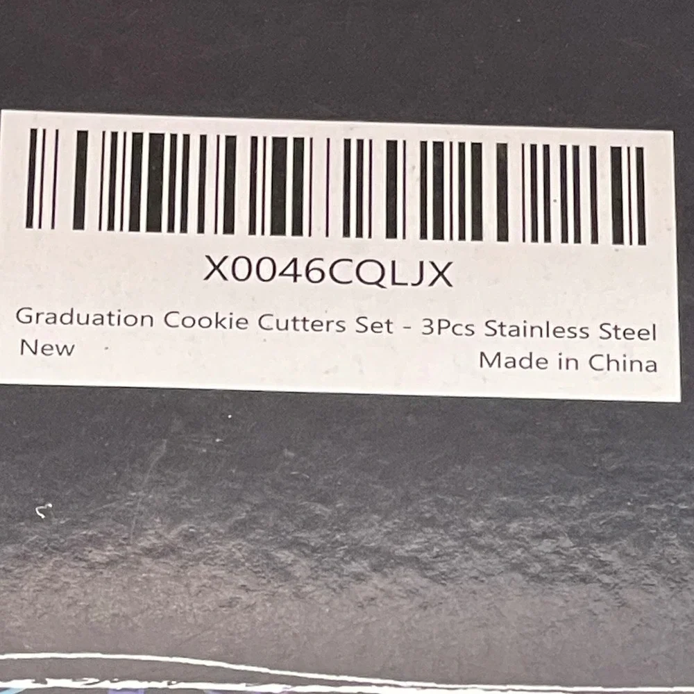 Graduation Cookie Cutter Set 3pc‎ Stainless Steel Silver New